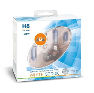Автолампы 12V H8 35W White 5000K (2шт+2шт W5W) SVS Ver.2.0 Автолампы 12V H8 35W White 5000K (2шт+2шт W5W) SVS Ver.2.0