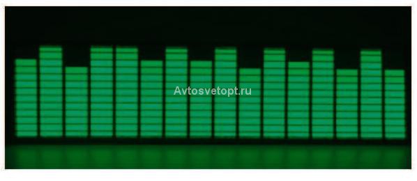 Эквалайзер Light на заднее стекло автомобиля EQ-1 (45*11см) зеленый
