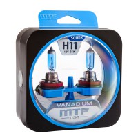 Набор ламп H11 12V 55w VANADIUM 5000К MTF