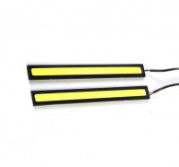 Дневные ходовые огни KS-360, COB, провода, черный корпус, 144*4*16мм, (2шт) 12V