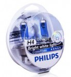 Автолампа H4 12V 60/55W (P43t-38) Crystal Vision 4300K (2шт+2шт W5W) 12342CVSM PHILIPS
