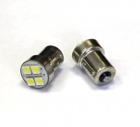 Светодиод 24V T15 (4SMD) BA15S WHITE  Маяк