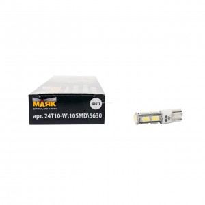 Светодиод 24V T10 10SMD (5730) W2,1x9,5D WHITE (габарит, повт. поворота) 24T10-W\10SMD Маяк Светодиод 24V T10 10SMD (5730) W2,1x9,5D WHITE (габарит, повт. поворота) 24T10-W\10SMD Маяк