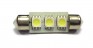 Лампа светодиодная 11-39 (SV8,5) 3 SMD 5050 диода, белая, салонная 12v