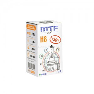 Автолампа   H8 12V 35w  Standard+30% MTF