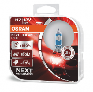 Автолампа H7 12V 55W (PX26d) Night Breaker Laser +150% (DuoBox) 64210NL_HCB OSRAM Автолампа H7 12V 55W (PX26d) Night Breaker Laser +150% (DuoBox) 64210NL_HCB OSRAM