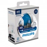 Автолампа H1 12V 55W (P14.5S) White Vision 3700К +60%  (2шт+2шт W5W) 12258WHVSM PHILIPS