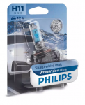 Автолампа H11 12V 55W (PGJ19-2) White Vision ultra 4200K (блистер) 12362WVUB1 PHILIPS