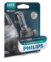 Автолампа H11 12V 55W (PGJ19-2)  X-treme Vision Pro150% (блистер) 12362XVPB1 PHILIPS