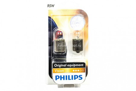 Автолампа 12V R5W (BA15s) (блистер 2шт) 12821B2 PHILIPS Автолампа 12V R5W (BA15s) (блистер 2шт) 12821B2 PHILIPS
