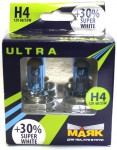 Автолампа H4 12V  60/55W (Р43t) Super White +30% (2 шт) 82420SW+30new &quot;Маяк УЛЬТРА&quot;