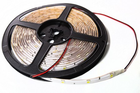 Лента светодиодная KS-W5155B 5 метров 150 SMD 5050 LED, синяя, (катушка), белая основа