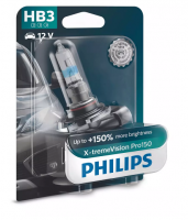 Автолампа HB3/9005 12V 60W (P20d) X-treme Vision Pro150% (блистер) 9005XVPB1 PHILIPS