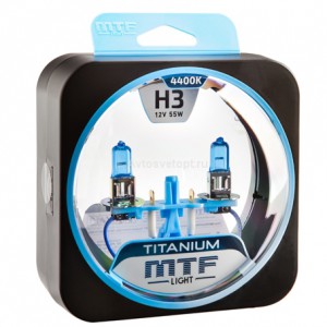 Набор ламп H3 12V 55w TITANIUM 4400К MTF Набор ламп H3 12V 55w TITANIUM 4400К MTF