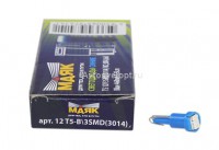 Светодиод 12V T5 (3SMD) (3014) BLUE W2.0x4.6D (панель приборов) Маяк