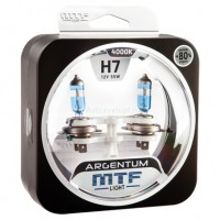 Набор ламп  H7 12V 55w  ARGENTUM +80% 4000K MTF