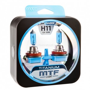 Набор ламп H11 12V 55w TITANIUM 4400K MTF Набор ламп H11 12V 55w TITANIUM 4400K MTF