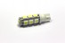 Лампа светодиодная Т10 (W2,1-9,5d) белая, 13 SMD 5050 диодов, (б/цокольная) 12V