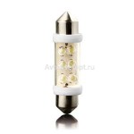 Светодиод 12V T11x39-S8.5(6LED)  C5W WHITE (белый) 900303 TM NORD YADA