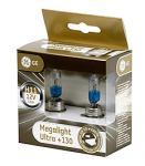 Автолампа H11 12V-55W (PGJ19-2) Megalight Ultra +130 (2шт.) Tungsram