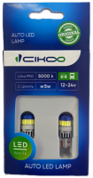 Светодиод 12V T10 (W5W) 18smd линза (2 шт)  CIKOO