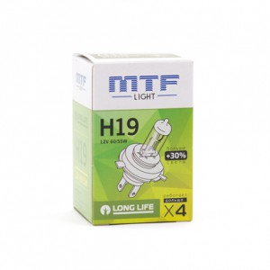 Автолампа H19 12V 60/55W LONG LIFE x4 MTF Автолампа H19 12V 60/55W LONG LIFE x4 MTF