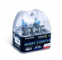 Автолампы H1 12V 55W (120W) 5000K  NIGHT FIGHTER  (2 шт) AB5001 AVANTECH